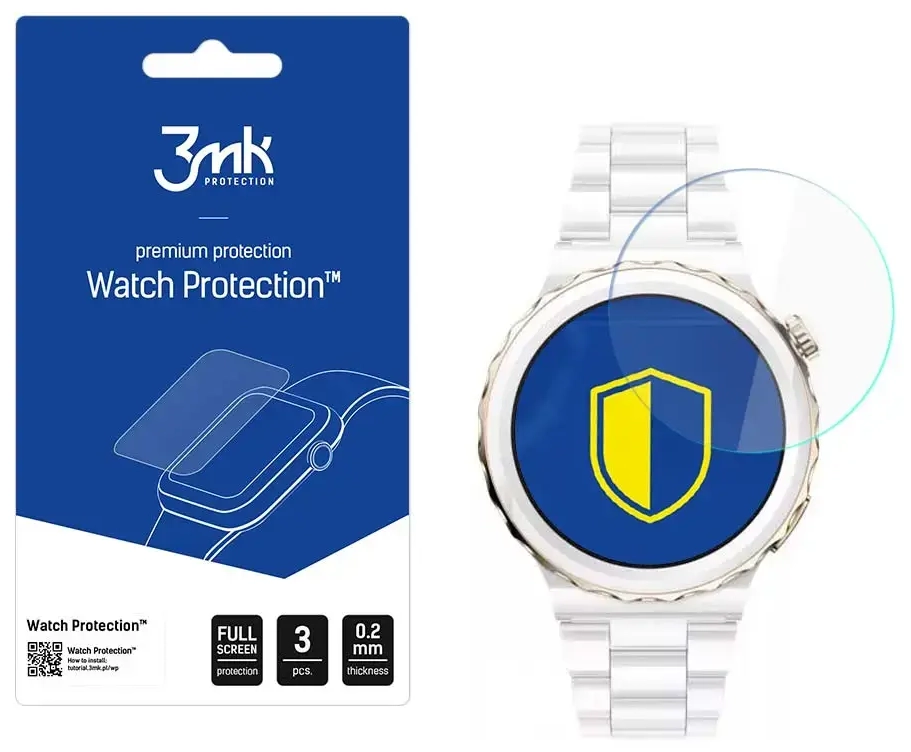 Huawei Watch GT 3 Pro Elegant 43mm - 3mk Watch Protection™ v. FlexibleGlass Lite screen protector