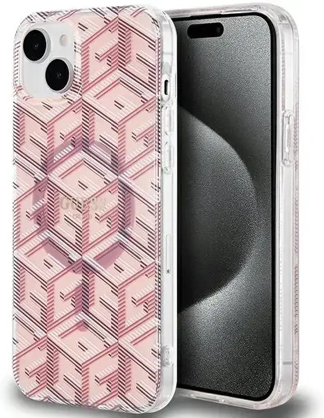 Guess GUHMP15MHGCUSTGP iPhone 15 Plus | 14 Plus 6.7" różowy|pink hardcase IML GCube MagSafe