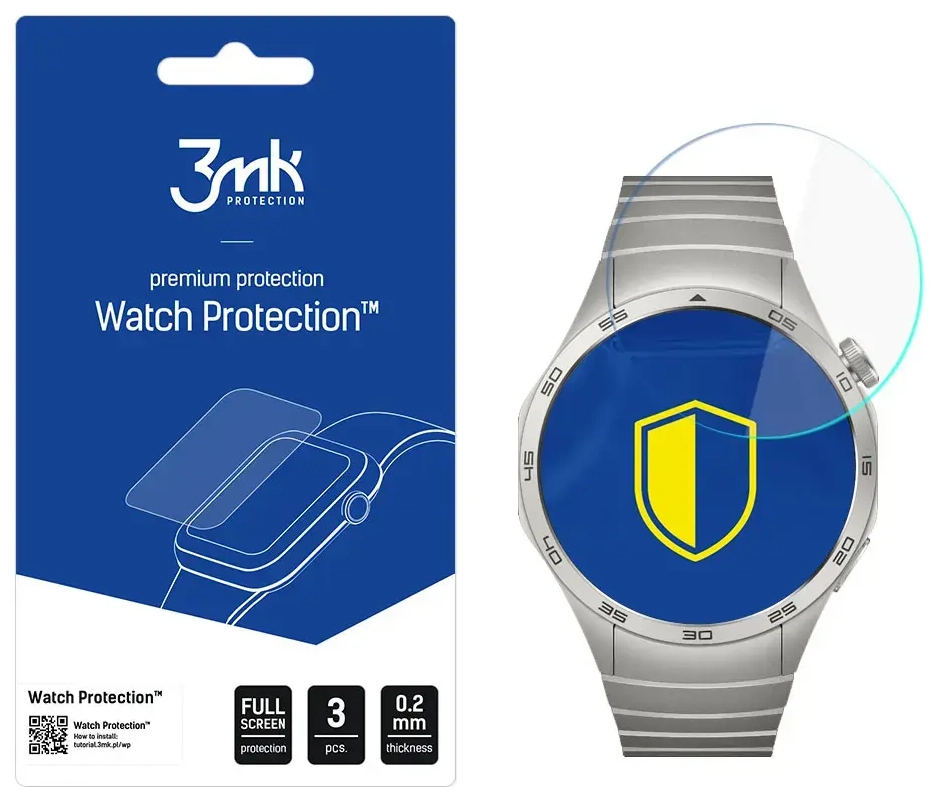 Huawei Watch GT 4 46mm - 3mk Watch Protection™ v. FlexibleGlass Lite screen protector