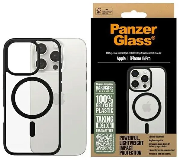 PanzerGlass HardCase iPhone 16 Pro 6.3" czarny|black MagSafe 1302