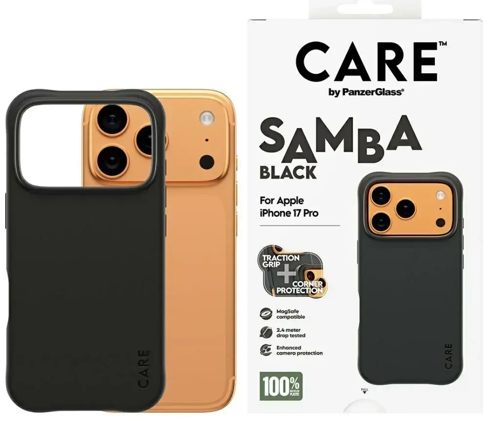 Case CARE by PanzerGlass Fashionable Samba MagSafe for iPhone 17 Pro black
