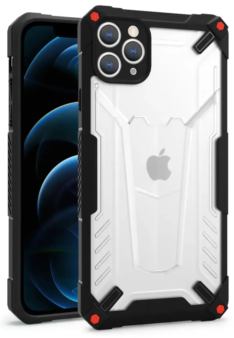 Tel Protect Hybrid telefono dėklas iPhone 12 Pro Max juodas