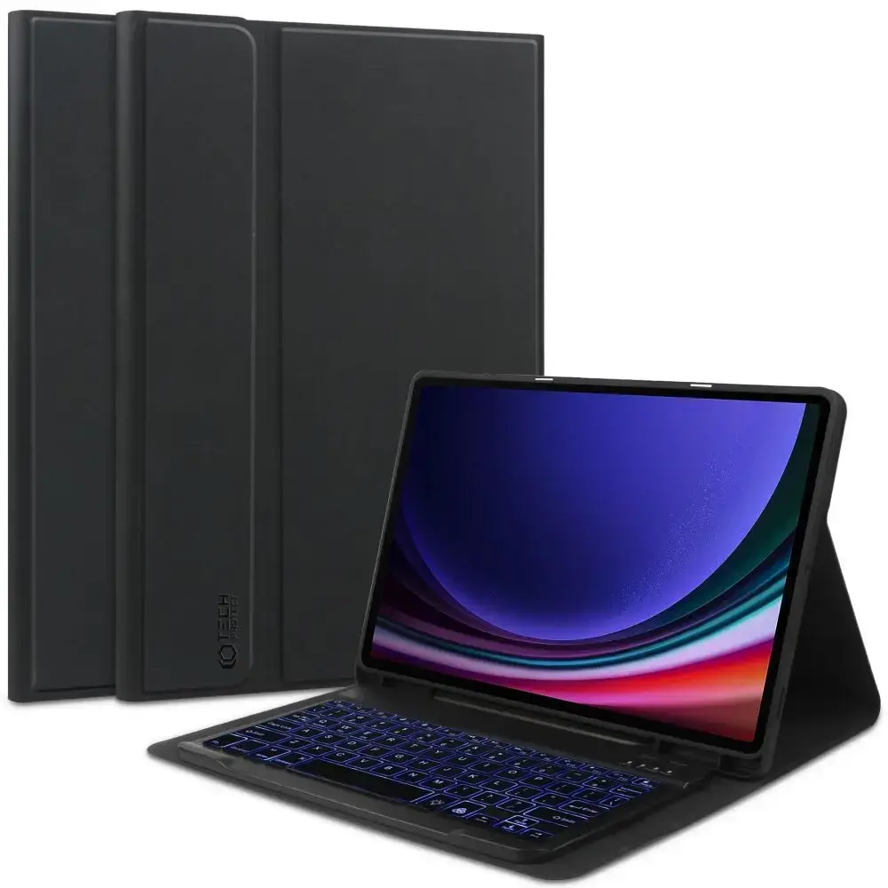 Tech-Protect SC Pen + Keyboard ümbris klaviatuuriga Samsung Galaxy Tab S9 FE+ 12.4" X610 | X616B - must