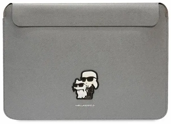 Karl Lagerfeld Sleeve KLCS16SAKCPMG 16" silver|silver Saffiano Karl&Choupette