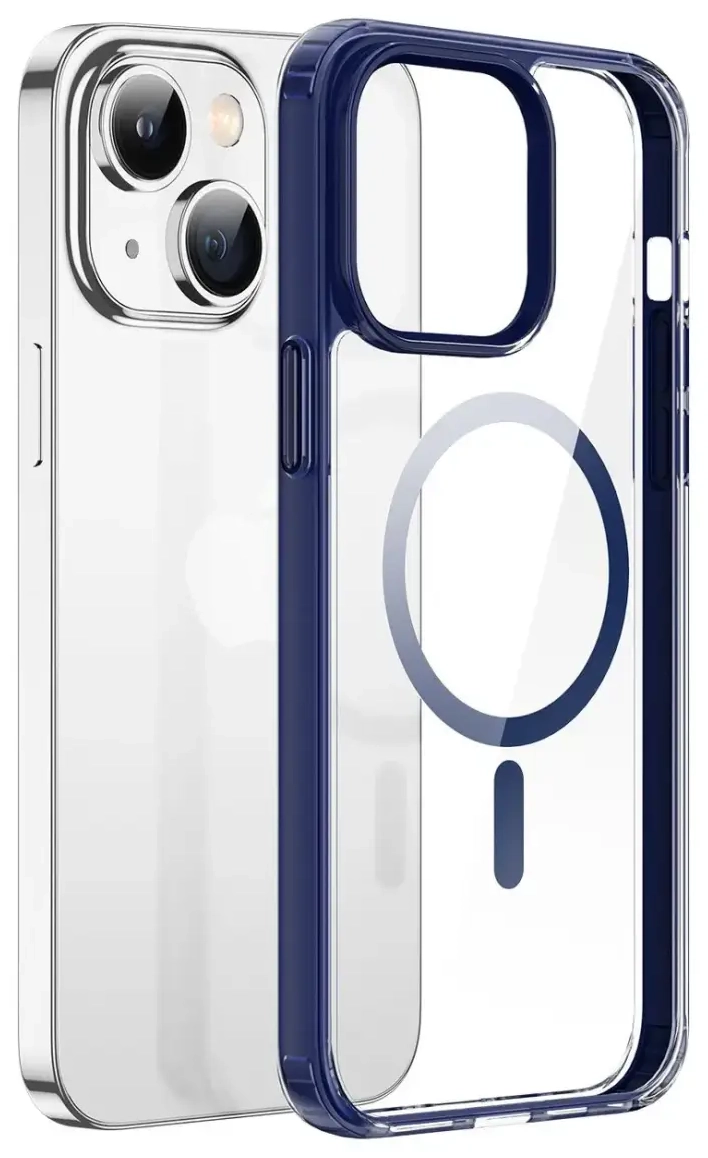 Dux Ducis Clin2 dėklas iPhone 14 Plus, magnetinis MagSafe dangtelis, mėlynas