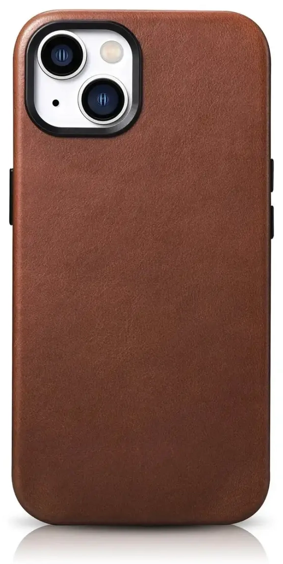 iCarer Oil Wax Premium Leather Case iPhone 14 Plus Magnetic Leather Case with MagSafe Brown (WMI14220703-RB)