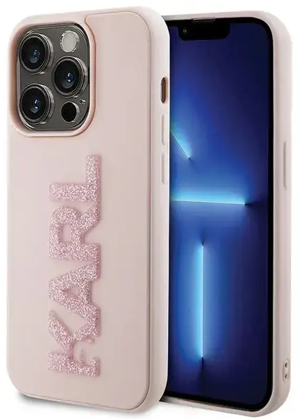 Karl Lagerfeld KLHCP15L3DMBKCP iPhone 15 Pro 6.1" różowy|pink hardcase 3D Rubber Glitter Logo