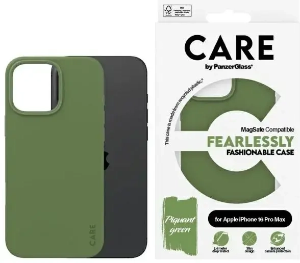 CARE by PanzerGlass Fashion Case iPhone   16 Pro Max 6.9" zielony|green MagSafe 1388