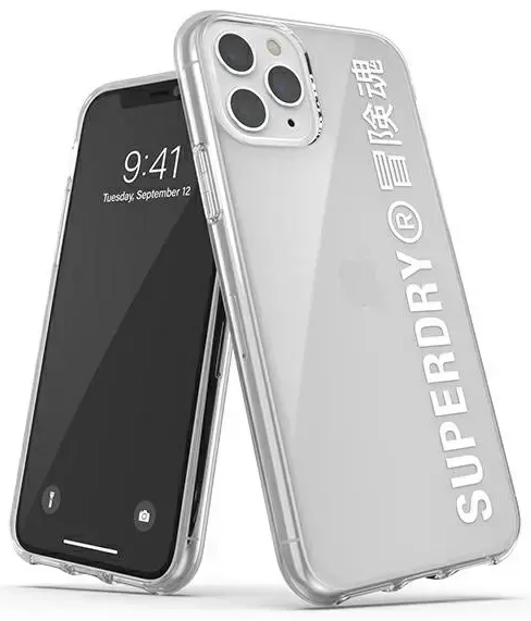 SuperDry Snap iPhone 11 Pro Max skaidrus dėklas baltas 41580