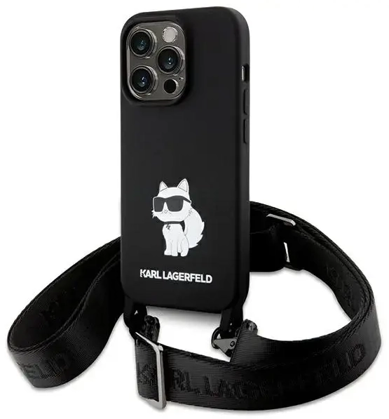 Karl Lagerfeld KLHCP15XSCBSCNK iPhone 15 Pro Max 6.7" hardcase czarny|black Crossbody Silicone Choupette
