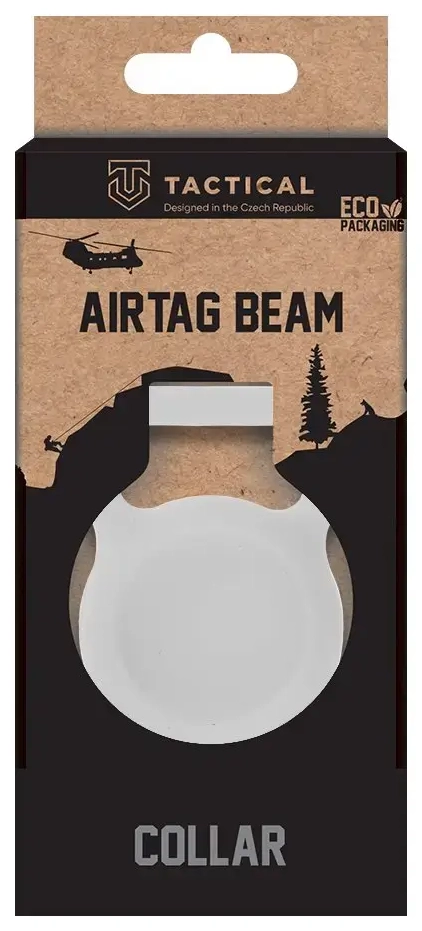 Tactical Airtag Beam Collar White