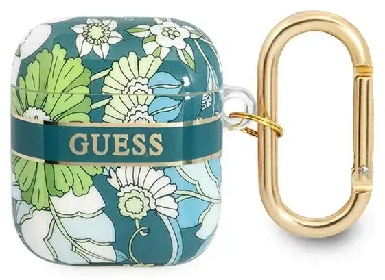 Guess ümbris AirPods 1 | 2 GUA2HHFLN roheline Flower