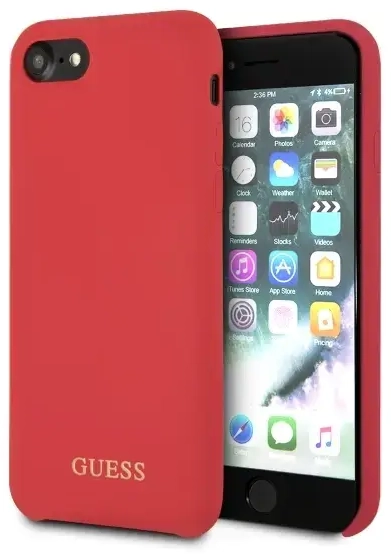 Guess GUHCI8LSGLRE iPhone 7|8|SE 2020 | SE 2022 red|czerwony hard case Silicone