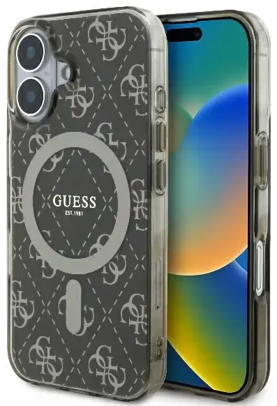Guess GUHMP16MH4DTEW iPhone 16 Plus 6.7" brązowy|brown hardcase IML 4G Background MagSafe