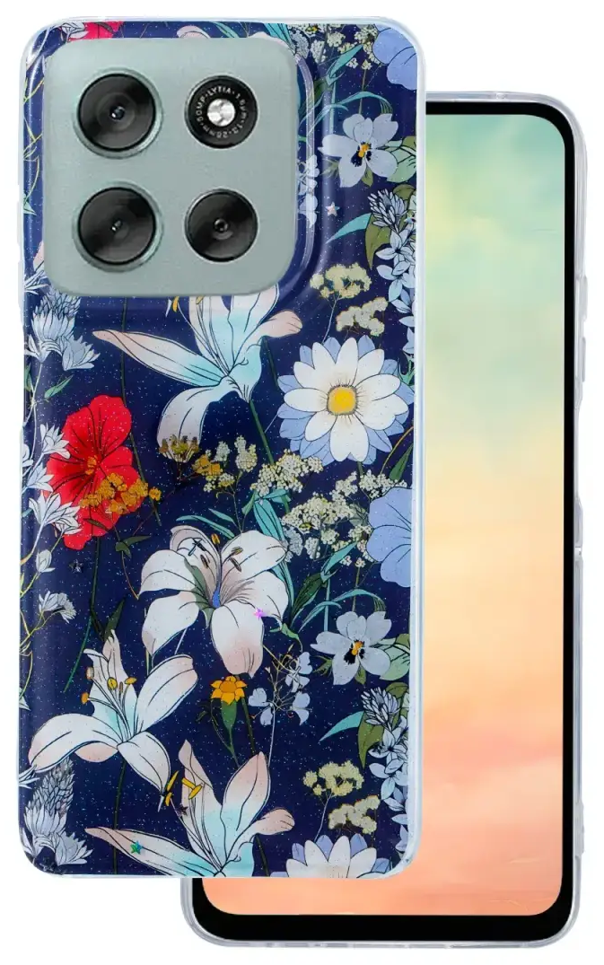 Glow Glam case for Motorola Moto G86 blue