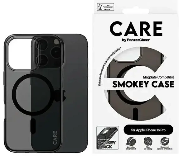 CARE by PanzerGlass Flagship Case iPhone 16 Pro 6.3"" dymny|smokey MagSafe 1350