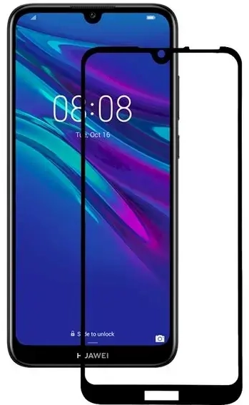 Fusion Full Glue 5D Tempered Glass Aizsargstikls Pilnam Ekrānam Huawei Y6S | Honor 8A Melns