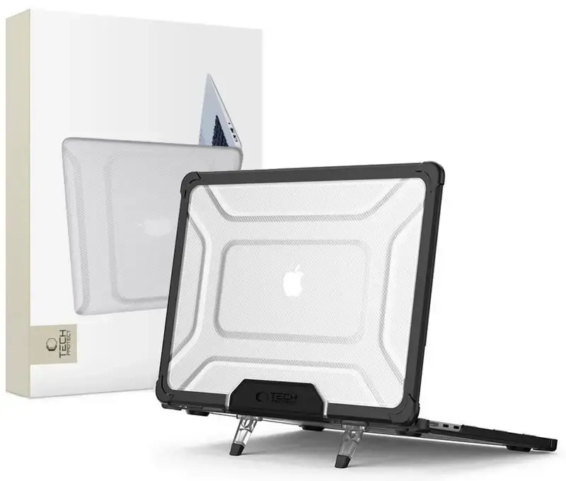 TECH-PROTECT SMARTSHELL PRO MACBOOK AIR 13 M2 | M3 | M4 | 2023-2025 BLACK|CLEAR