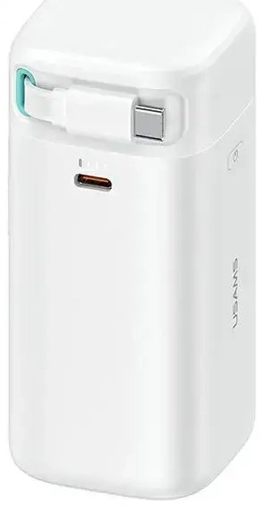 USAMS XMF Series external battery (powerbank) | 18000 mAh | 45W | USB-C | white