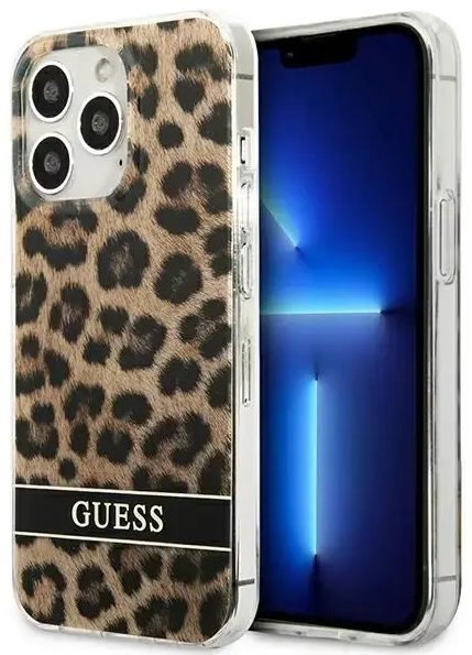 Guess GUHCP13LHSLEOW iPhone 13 Pro | 13 6,1" brązowy|brown hardcase Leopard
