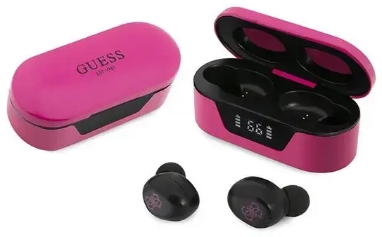 Guess słuchawki Bluetooth GUTWST31EM TWS + stacja dokująca magenta