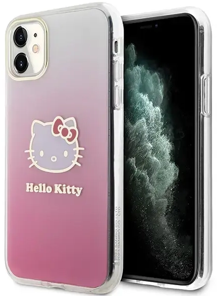 Hello Kitty HKHCN61HDGKEP iPhone 11 | Xr 6.1" różowy|pink hardcase IML Gradient Electrop Kitty Head