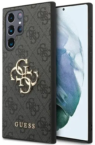 Guess GUHCS23L4GMGGR S23 Ultra S918 szary|grey hardcase 4G Big Metal Logo