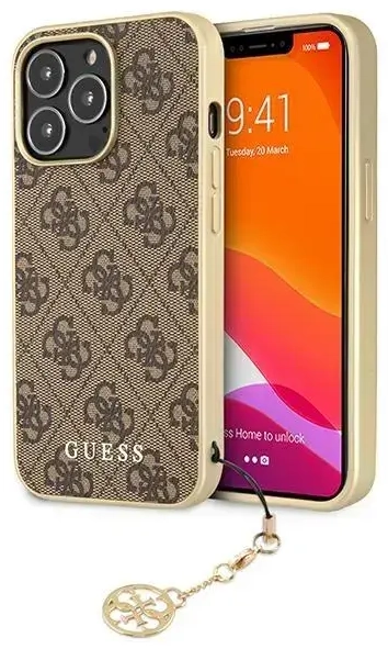Guess GUHCP13LGF4GBR iPhone 13 Pro | 13 6.1 "brown | brown hardcase 4G Charms Collection
