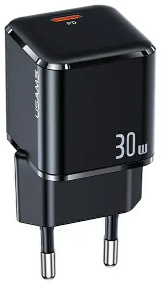 USAMS CC148TC01 tīkla lādētājs | 30W | PD3.0 | USB-C | melns