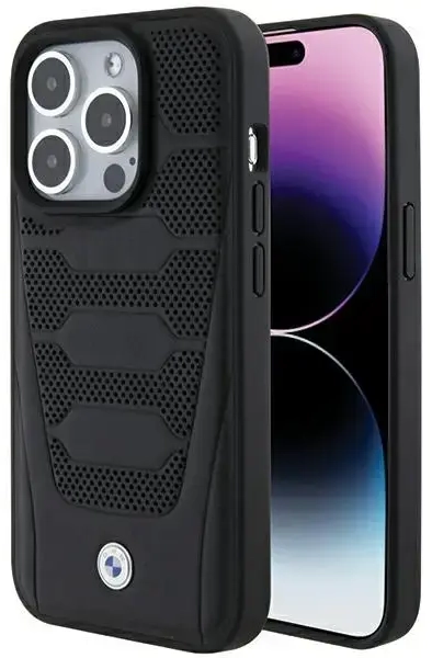 BMW BMHCP15X22RPSK iPhone 15 Pro Max 6.7" czarny|black Leather Seats Pattern