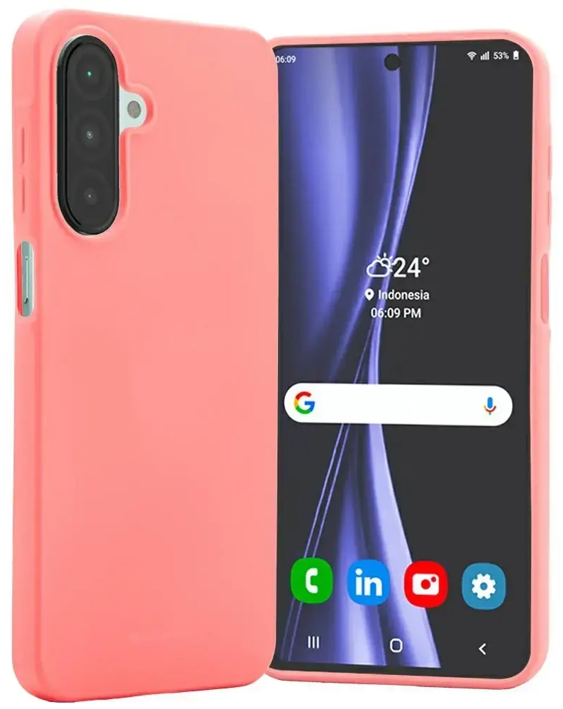 Mercury minkštas telefono dėklas Samsung Galaxy A26 5G (A266) rožinis
