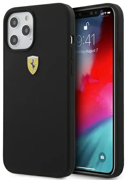Ferrari FESSIHCP12LBK iPhone 12 Pro Max 6,7" czarny|black hardcase On Track Silicone