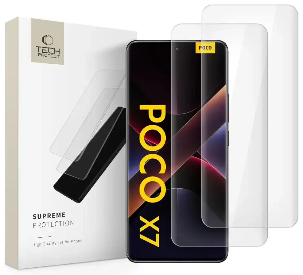 TECH-PROTECT защитное стекло UV+ 2 шт. для телефона Xiaomi Redmi Note 14 Pro 4G | 5G | 14 Pro+ Plus 5G | Poco X7 5G прозрачное