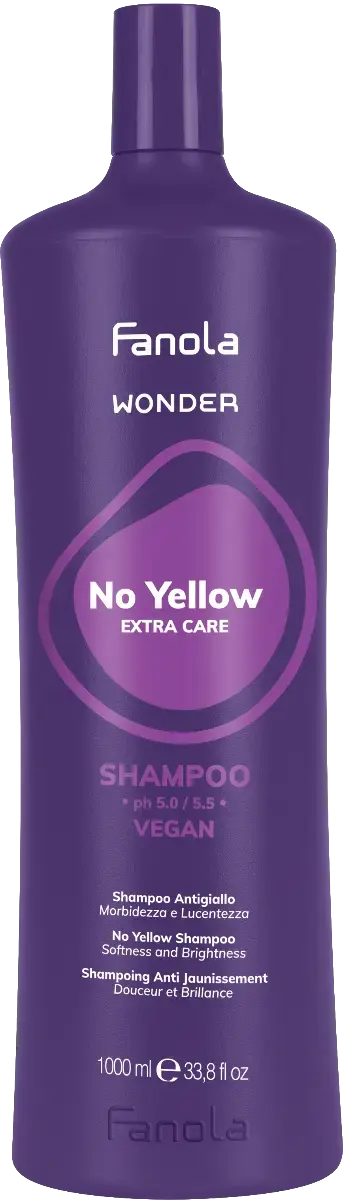 Fanola Wonder No Yellow Extra Care Shampoo 1000ml Vegan