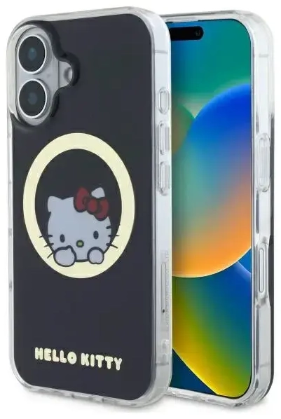 Hello Kitty HKHMP16SHSWKK iPhone 16 6,1" czarny|black hardcase IML Sweet Kitty Magsafe