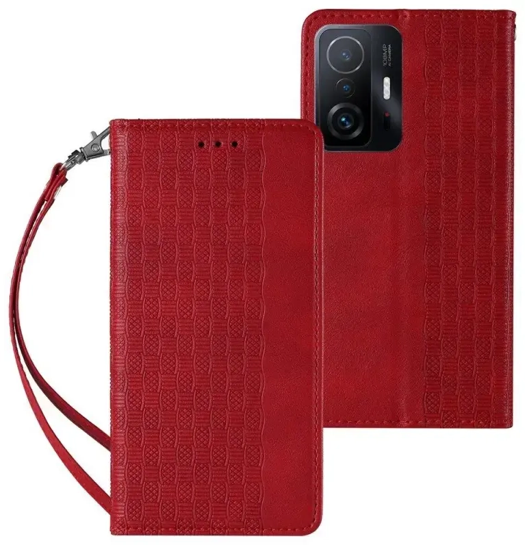 Fusion Magnet Strap grāmatveida maks + aukliņa Samsung A136 Galaxy A13 5G | A04S sarkans
