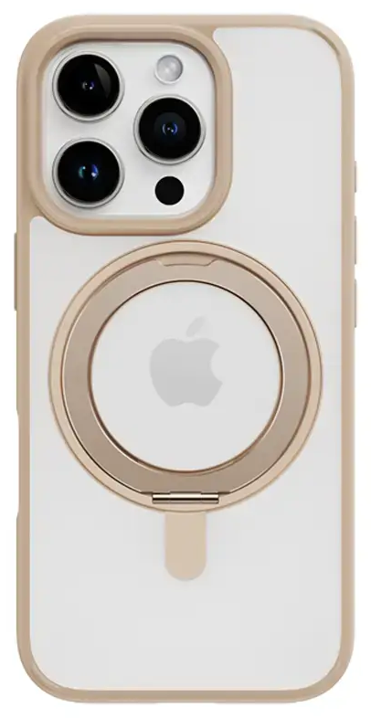 Rock Rotating Stand Soft Touch Series чехол с подставкой для телефона iPhone 16 Pro Max золотой