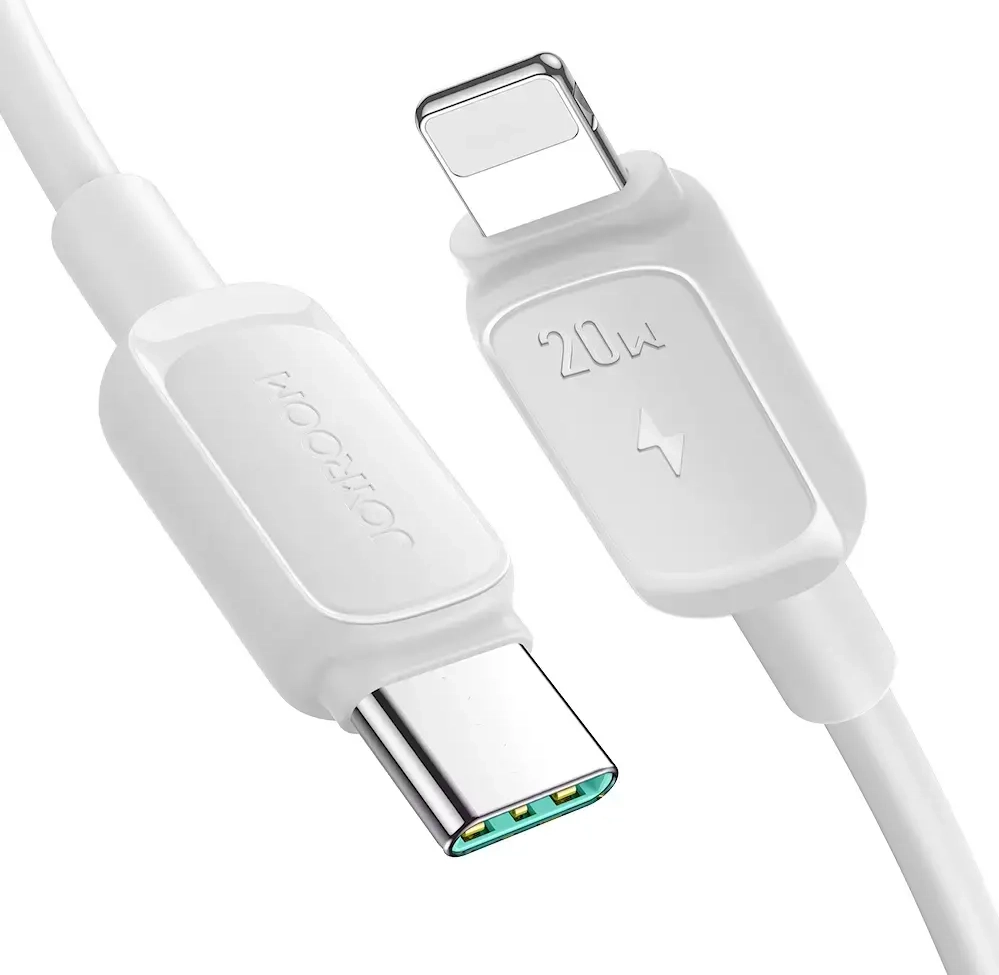 Joyroom Multi-Color Series A14 duomenų perdavimo ir įkrovimo laidas | USB-C į Lightning | 20W | 1.2m | baltas