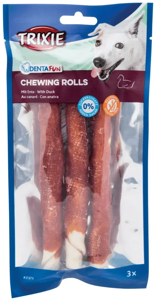 Maiuspala koertele: Trixie Chewing Rolls with Duck 17cm, 3*140g