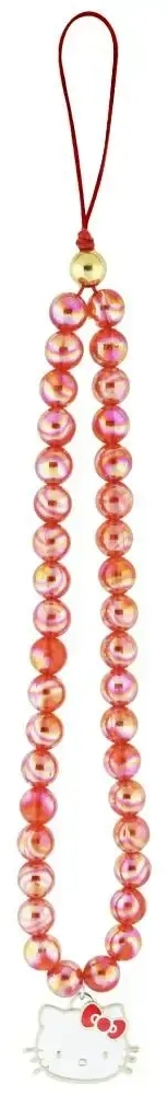 Zawieszka na telefon Hello Kitty Pearls   Kitty Head czerwony