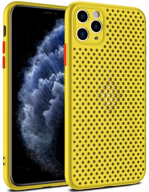 Fusion Breathe Case Silikona Aizsargapvalks Priekš Apple iPhone 12 | 12 Pro Dzeltens