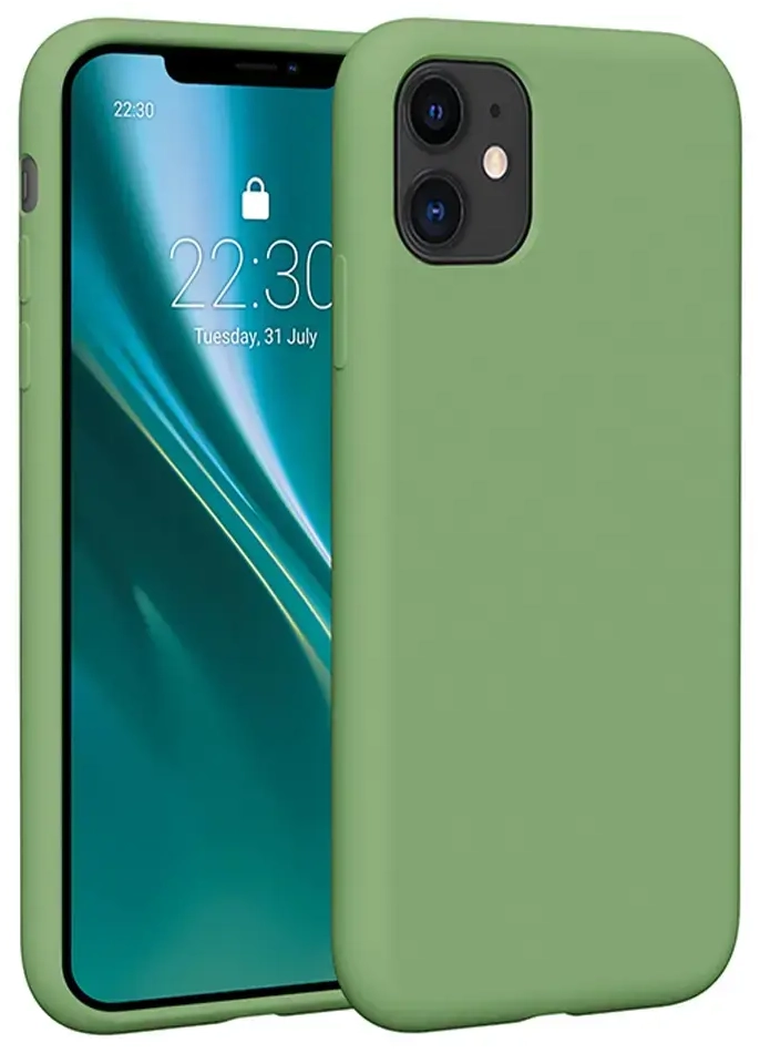 Etteri silikoninis telefono dėklas, skirtas iPhone 11 šviesiai žalias