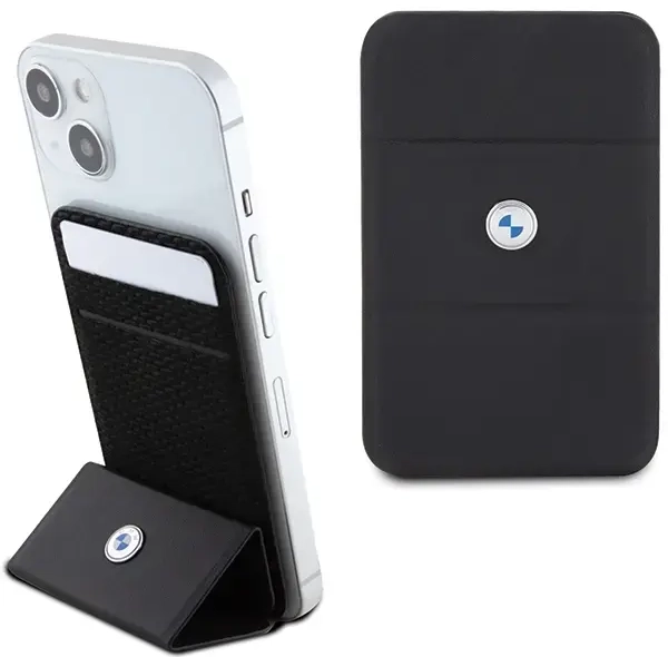 BMW Wallet Card Slot Stand BMWCSMRSK czarny|black MagSafe Signature Collection