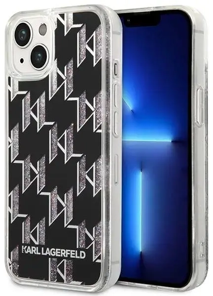 Karl Lagerfeld KLHCP14SLMNMK iPhone 14 | 15 | 13 6,1" hardcase czarny|black Liquid Glitter Monogram
