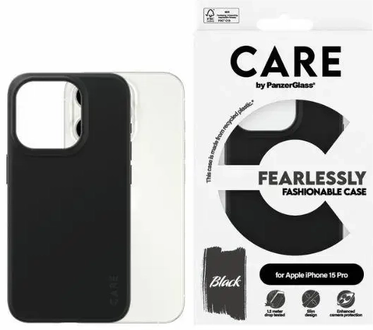 CARE by PanzerGlass Fearlessly Fashionable Case iPhone 15 Pro 6,1" czarny|black 1430
