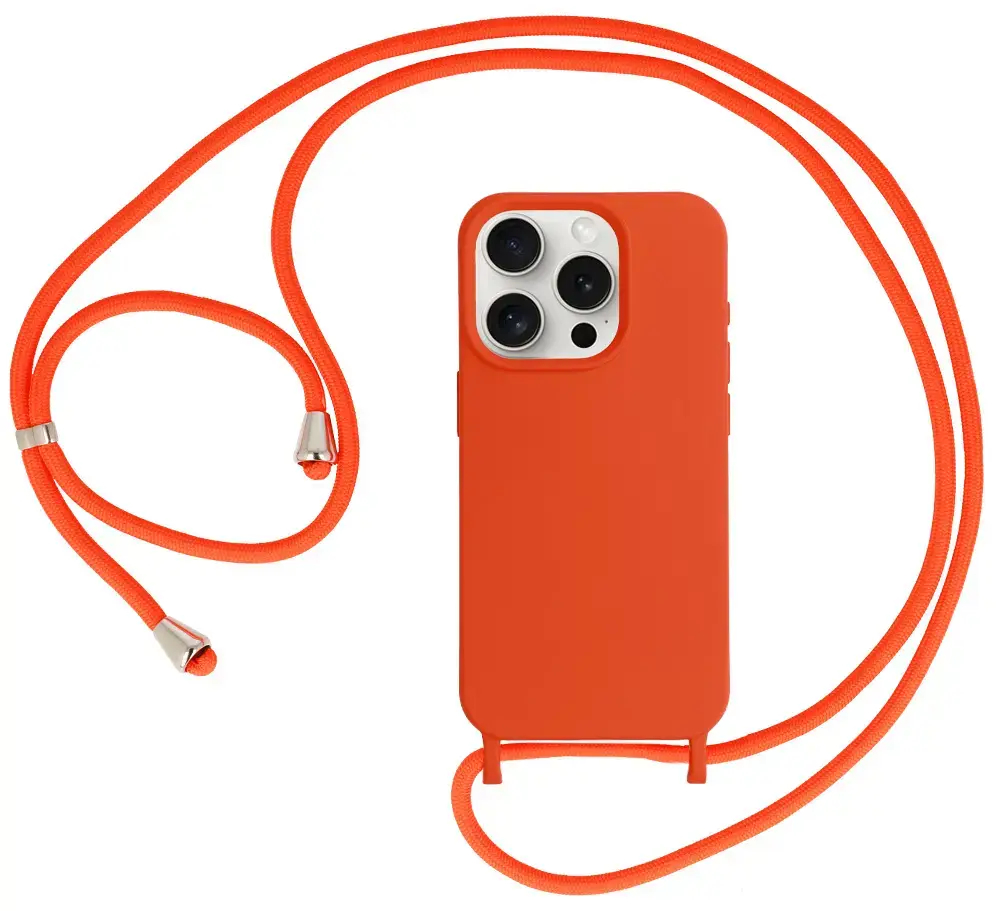 Strap Silicone чехол для телефона iPhone 13 Pro оранжевый