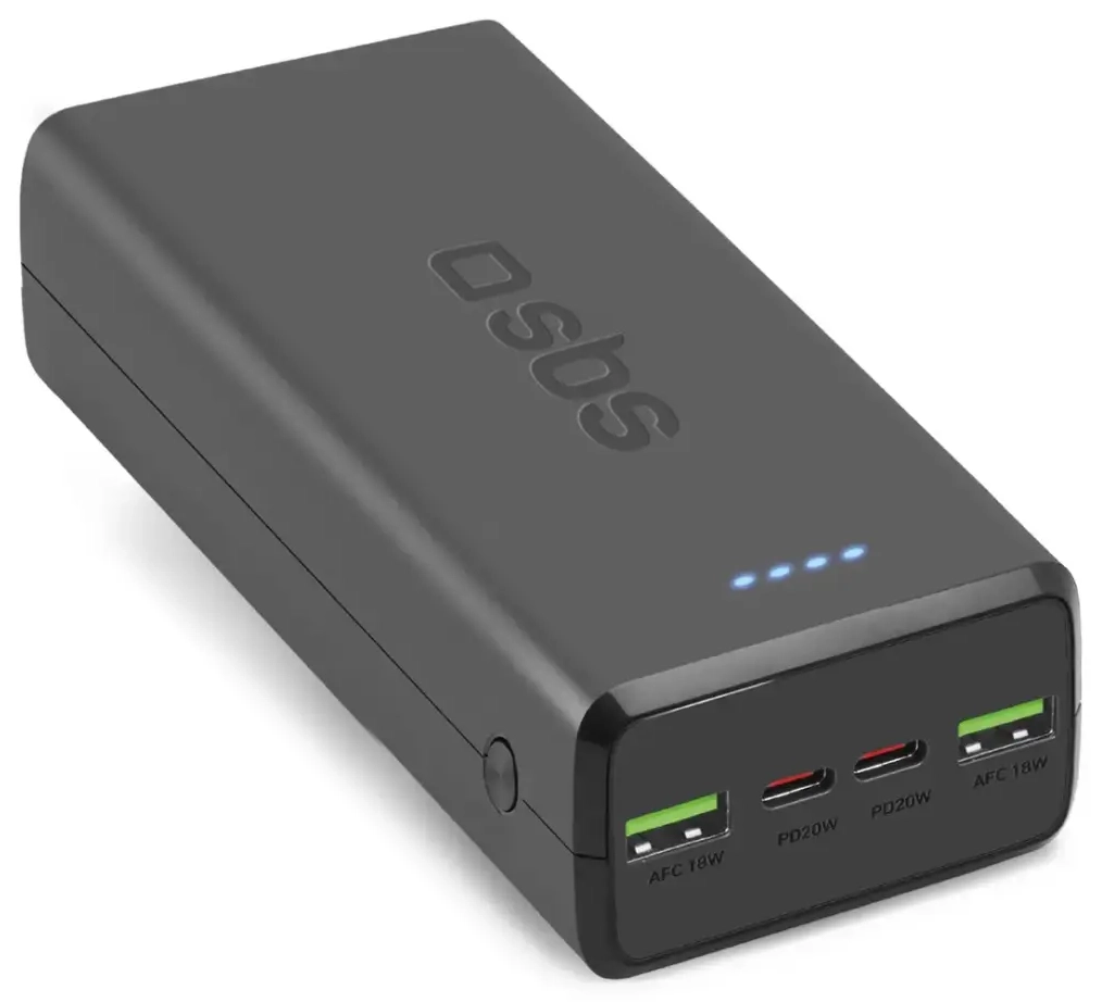 ārējais akumulators (powerbank) | 20000 mAh | melns