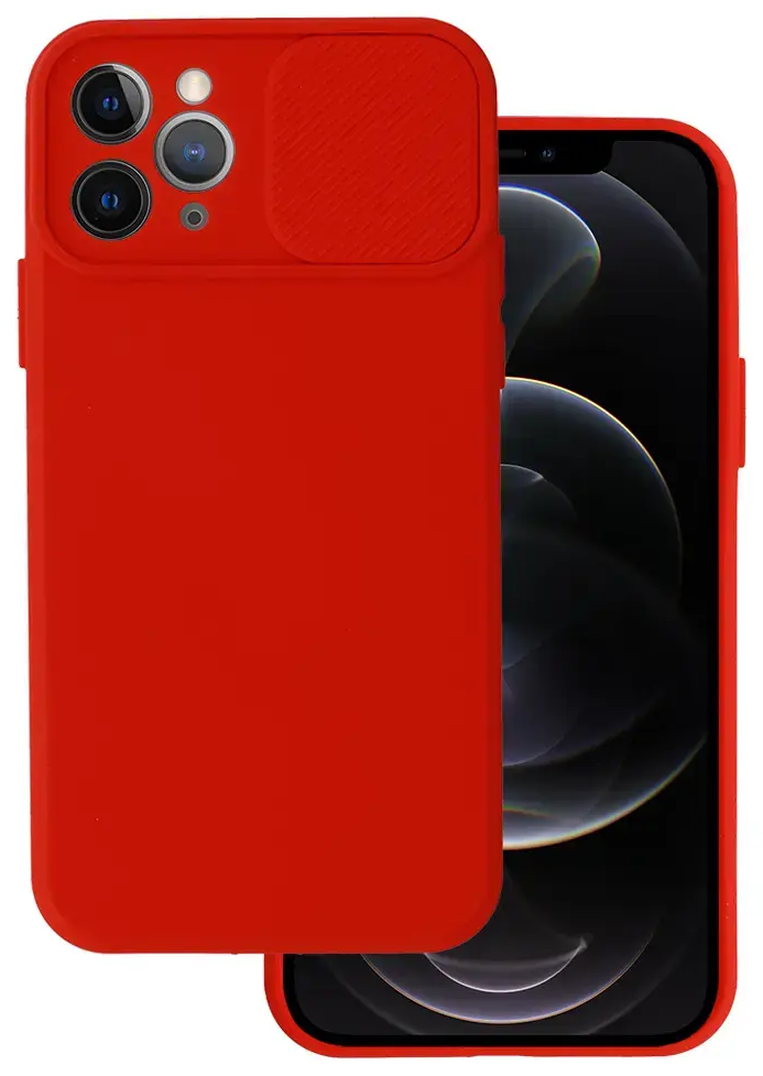 Camshield Soft telefono dėklas iPhone 11 Pro raudonas (su kameros apsauga)