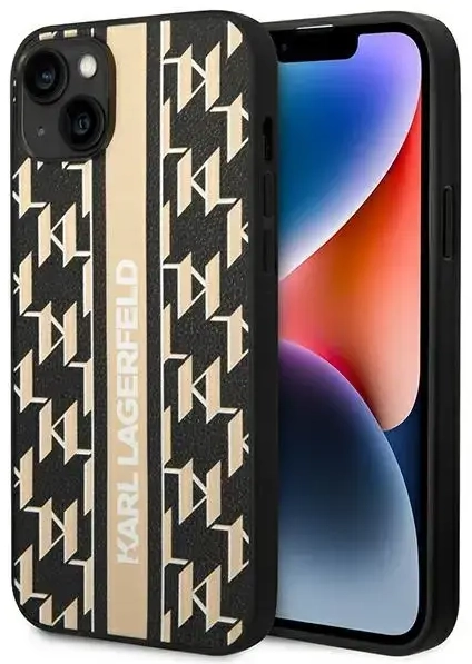 Karl Lagerfeld KLHCP14MPGKLSKW iPhone 14 Plus 6,7" hardcase brązowy|brown Monogram Stripe