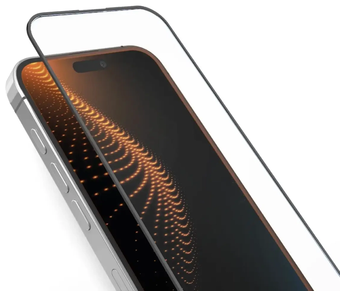 SBS Tempered Glass D3O with frame for iPhone 15